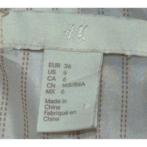 H&M Brand Light Pink Jacket w/Striped Lining Polyester Blend Women's Size 6 - Picture 10 of 13